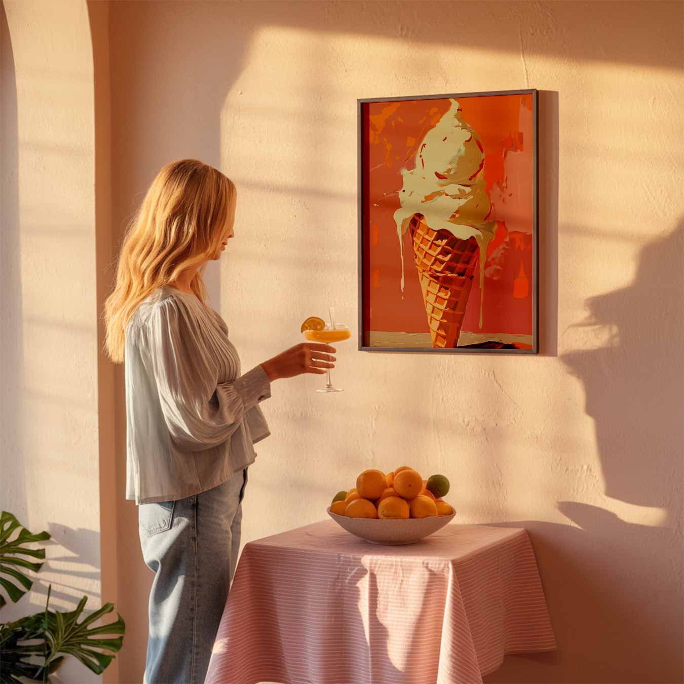Ijsjesgeluk in de Zomer Poster-WallArtistic