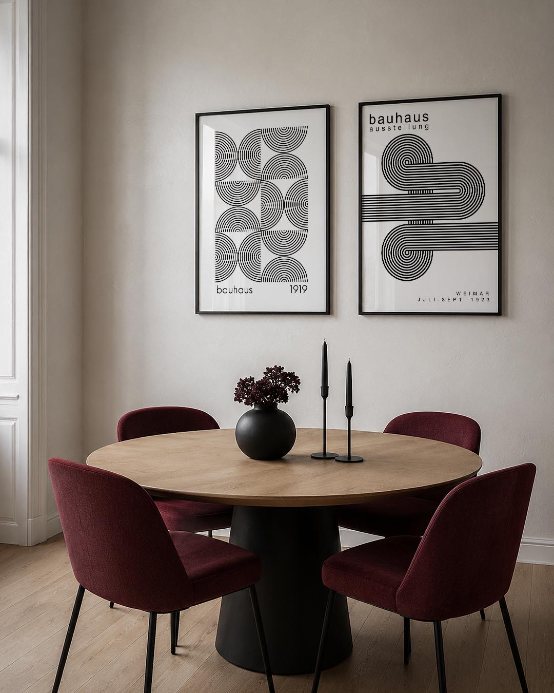 Cirkelritme en lijnen Posterset