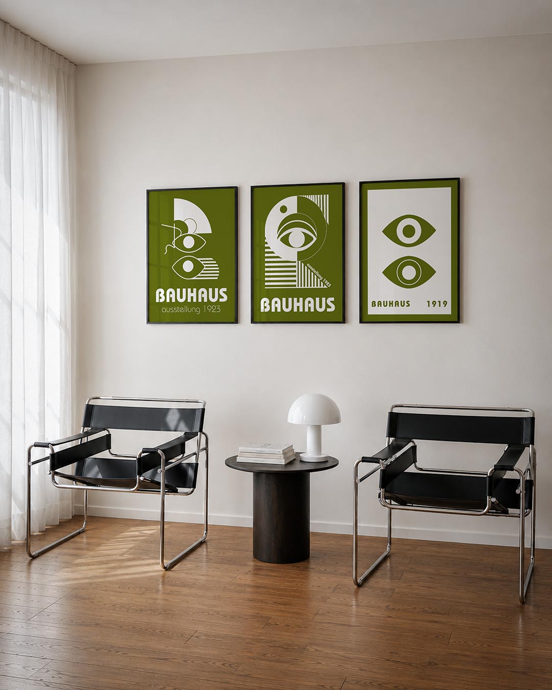 Oogvorm en lijnen Posterset