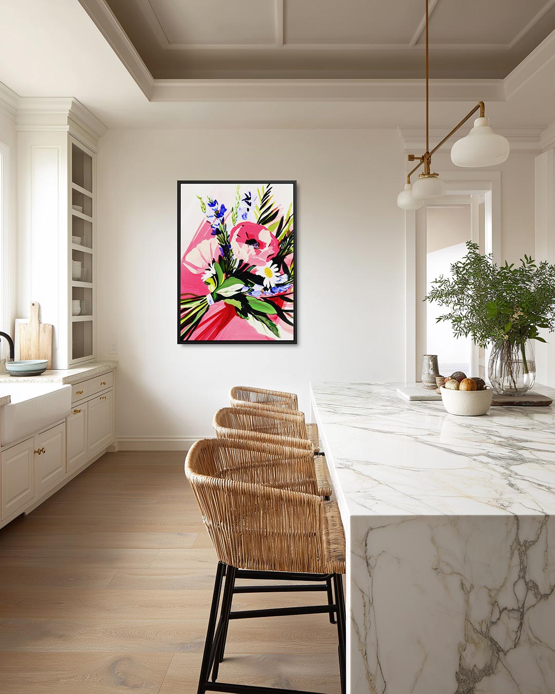 Bloemrijke compositie Kunstwerk