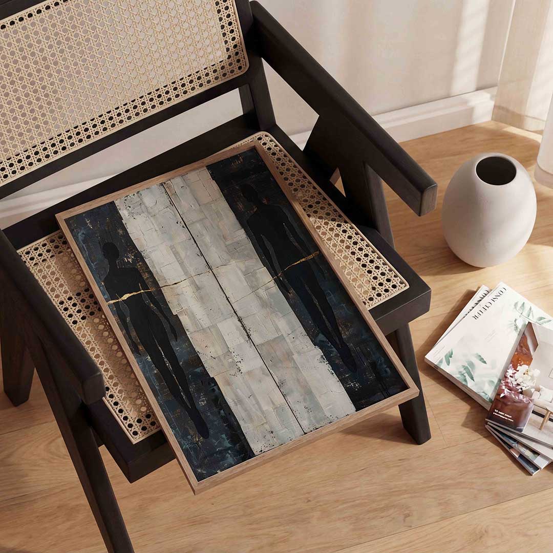 Silhouetten met textuur Poster