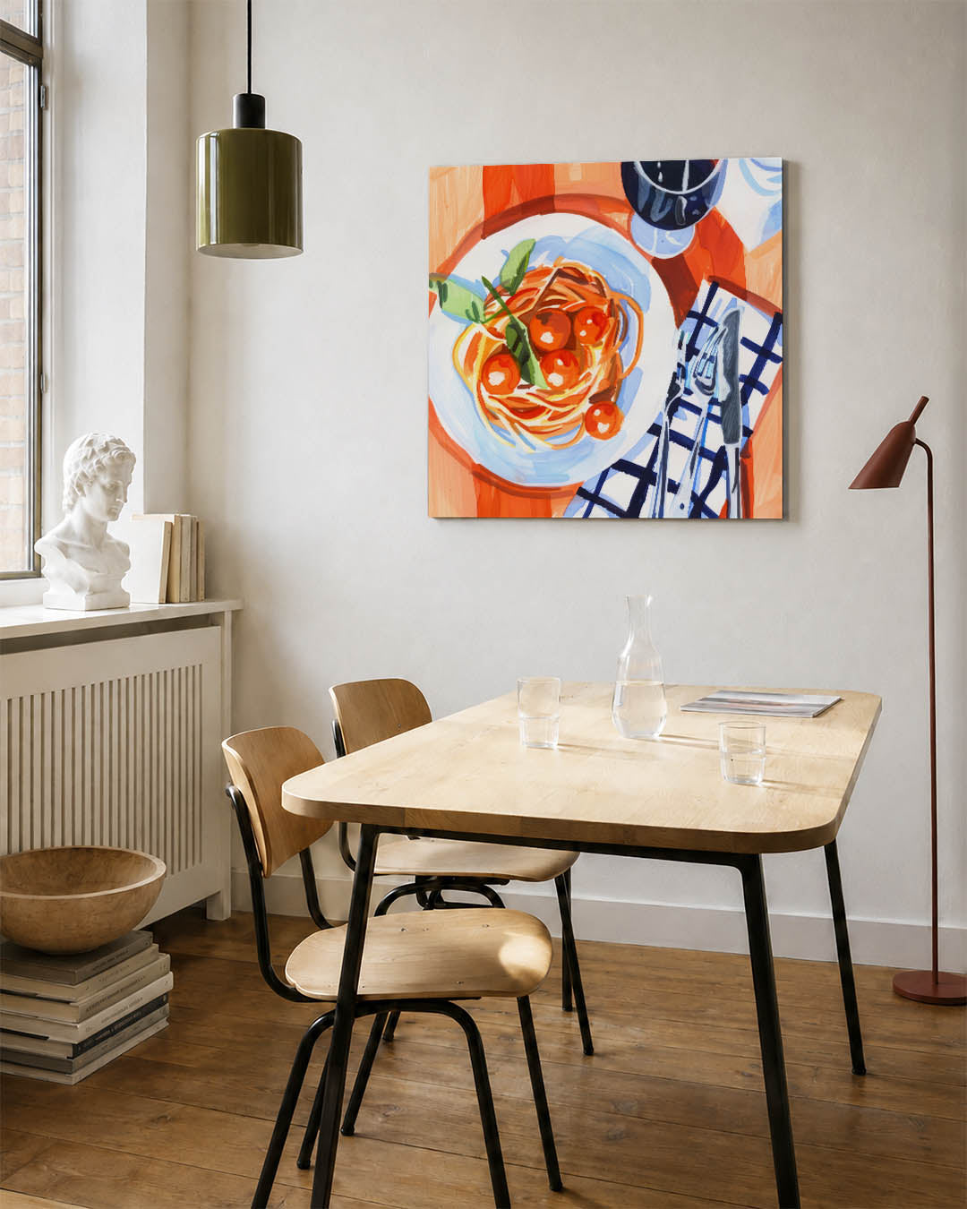 Dynamisch eettafereel Kunstwerk