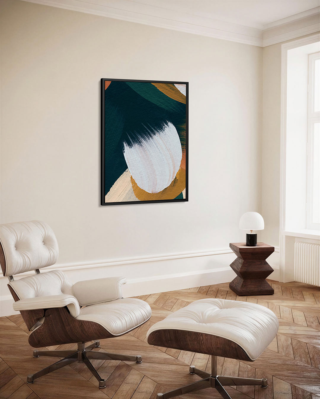 Dynamische kleurencompositie Kunstwerk