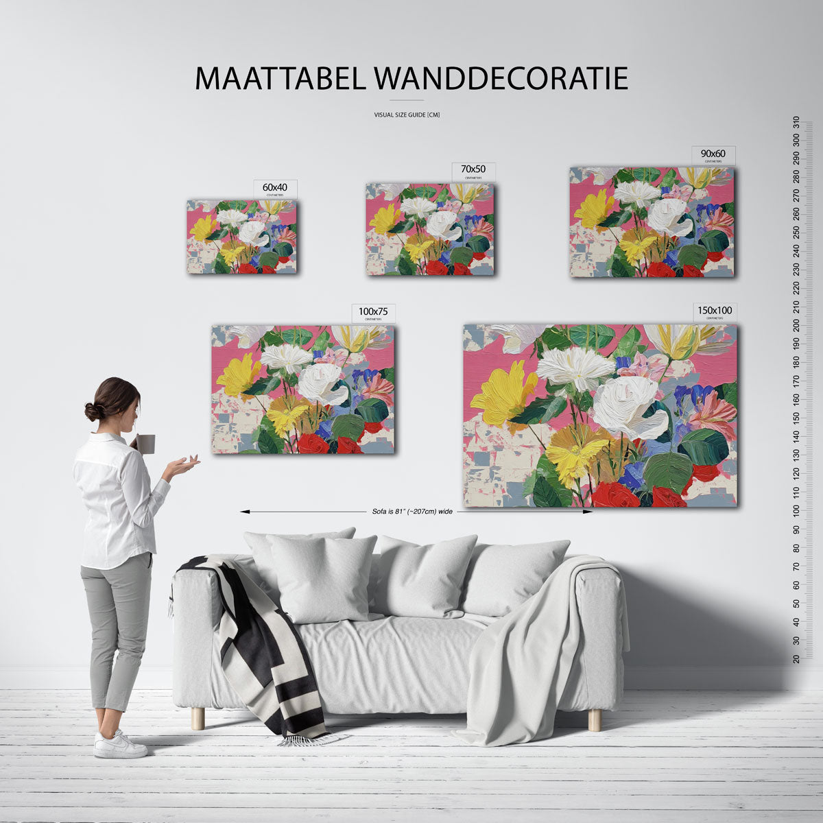 Bloemrijke compositie Kunstwerk
