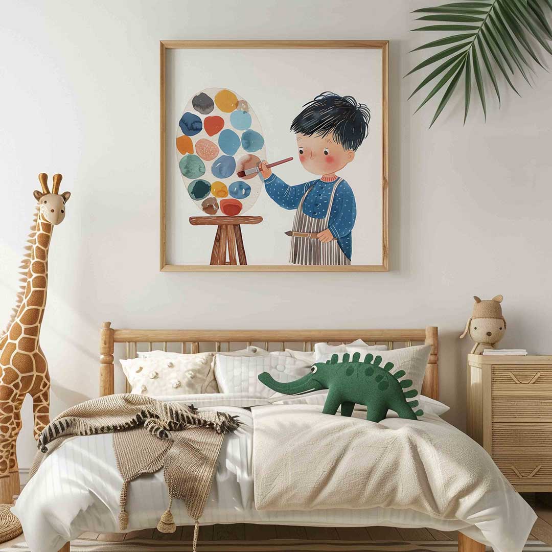 Kind met schilderspalet Poster