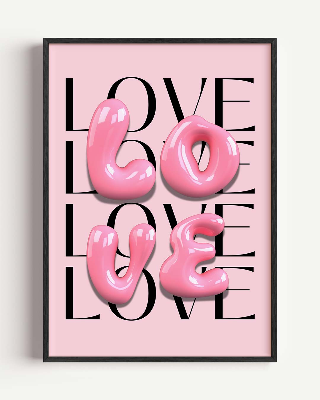 Love in Bubblegum Style Poster-WallArtistic