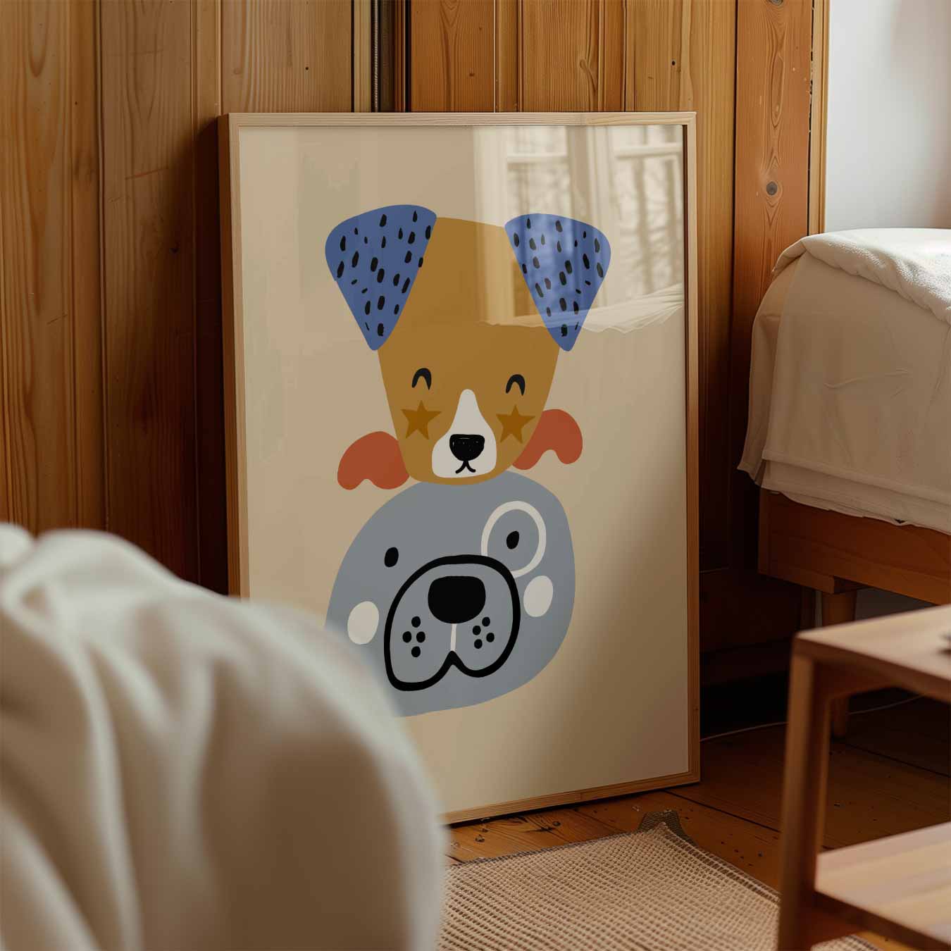 Vrolijke Vriendjes Hondenposter-WallArtistic