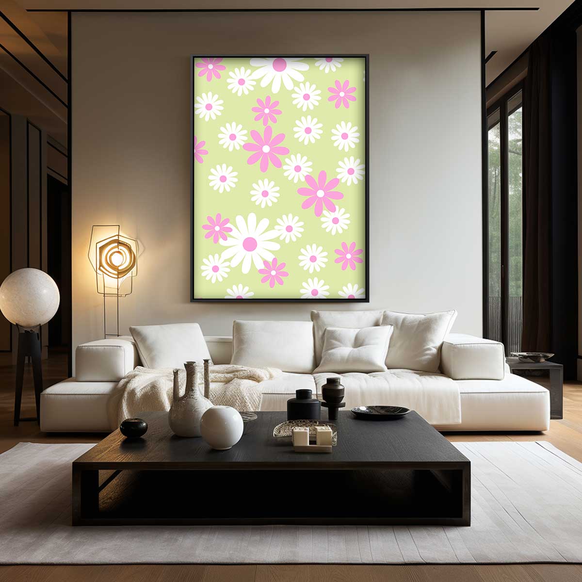 Vrolijke Bloemenpracht Kunstwerk-canvas-dibond-plexiglas-wanddecoratie-WallArtistic