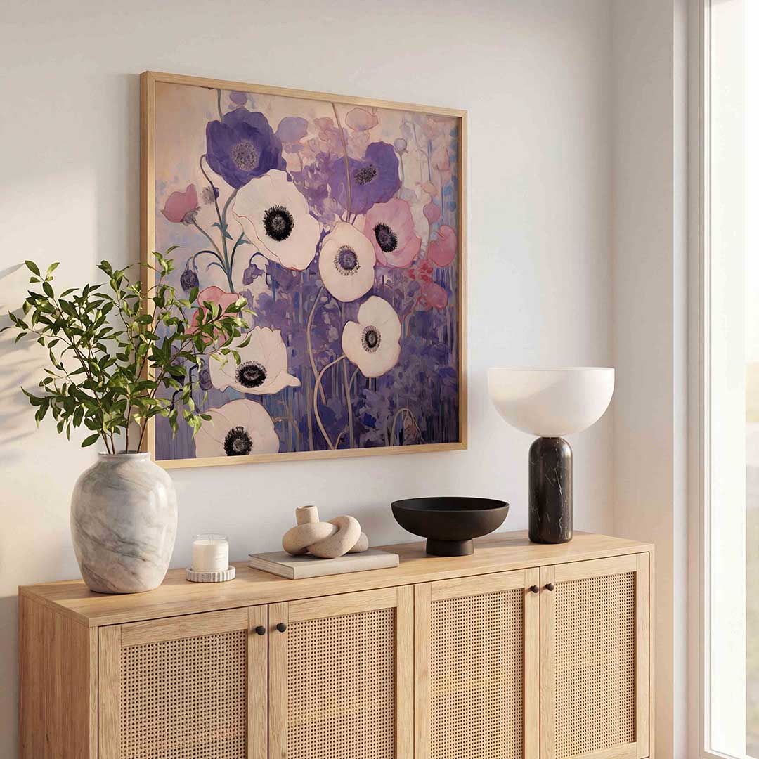 Bloemen in paarse tinten Poster