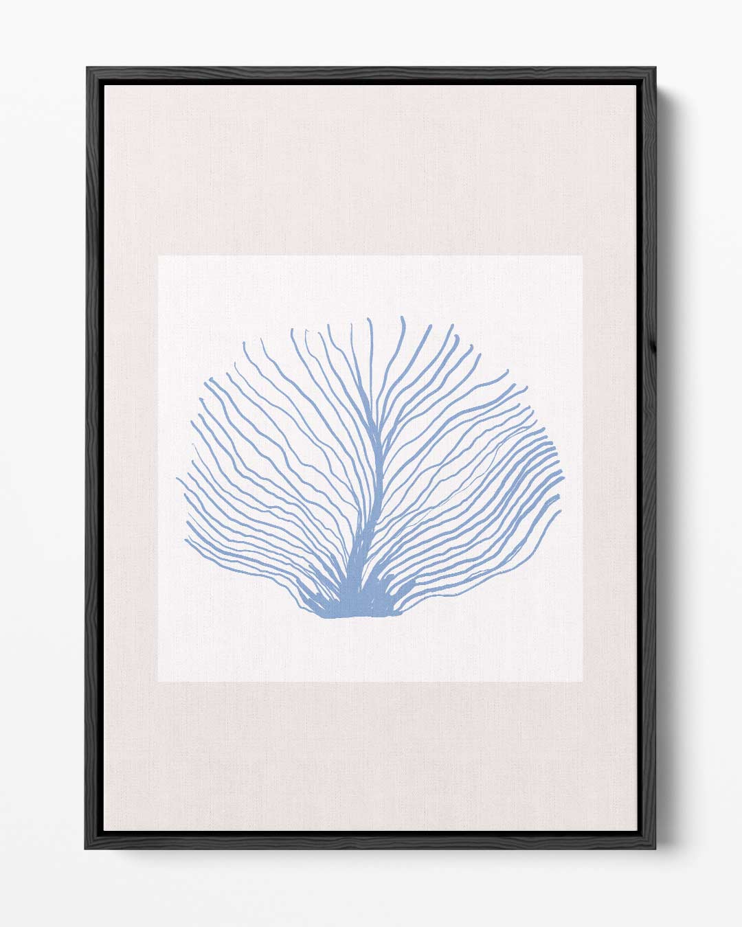 Blauwe Zeeventilator Kunstwerk-canvas-dibond-plexiglas-wanddecoratie-WallArtistic