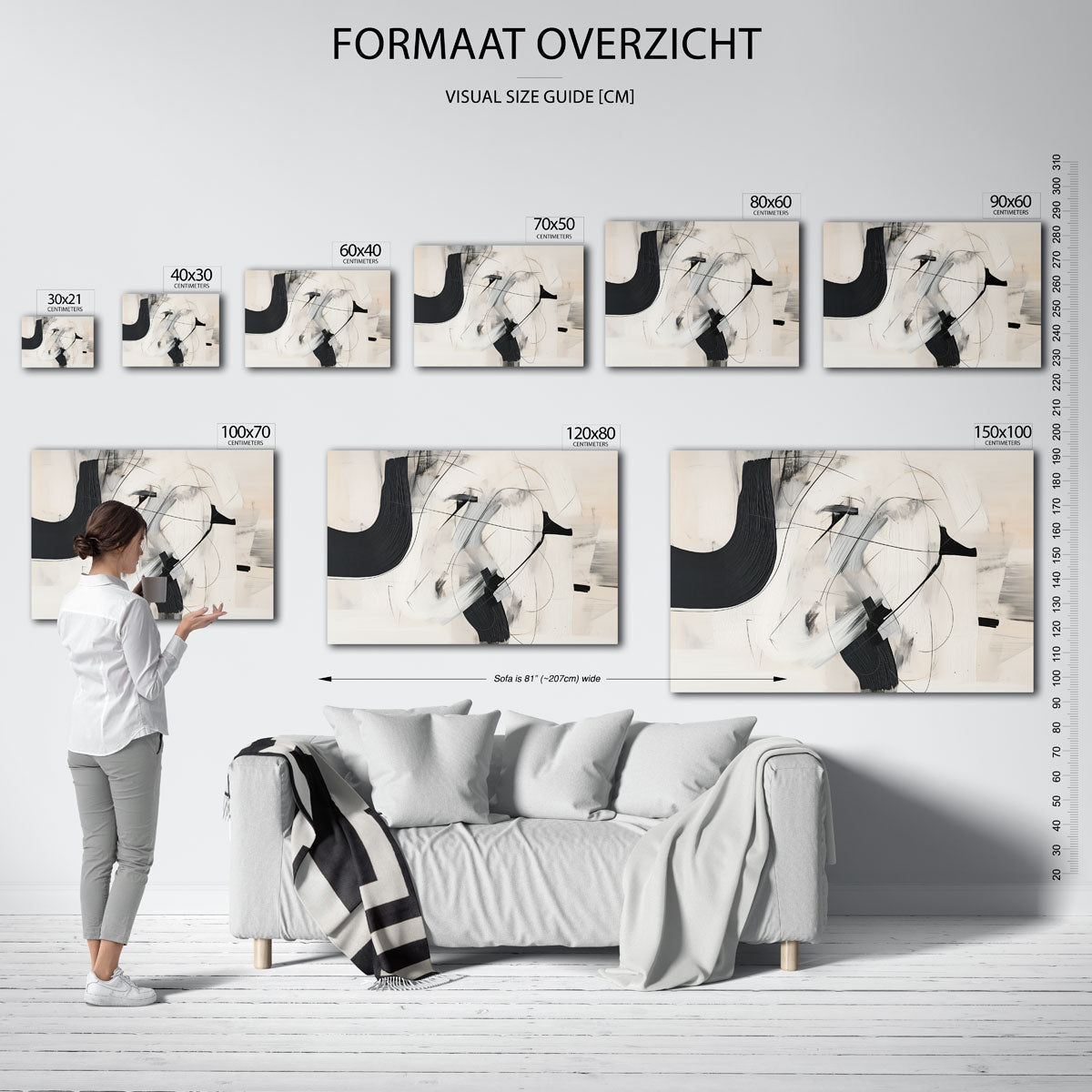 Abstracte lijnen en vormen Poster