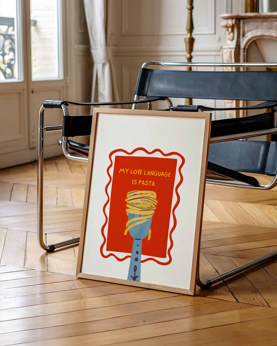 Pasta Liefdestaal Poster-WallArtistic