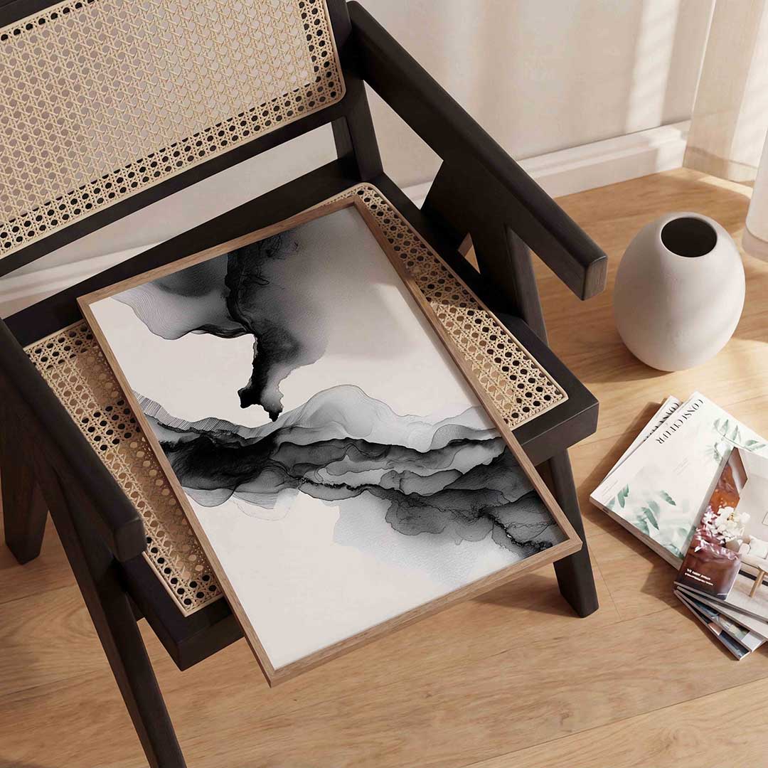 Abstracte zwart wit Poster
