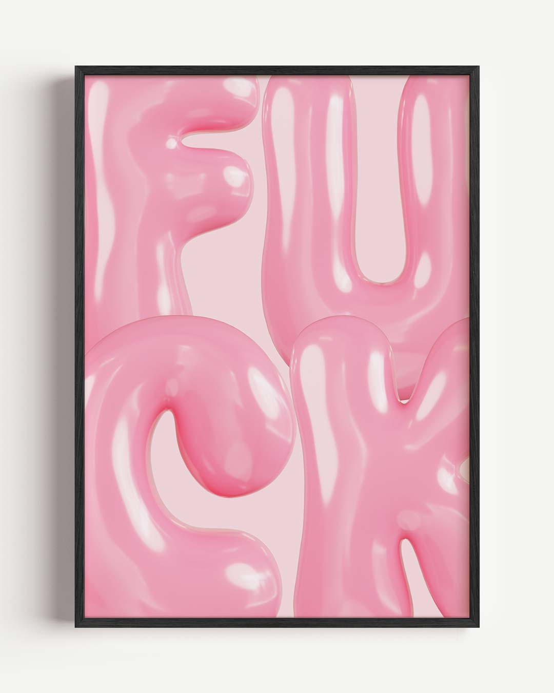 Roze Glans Letters Poster-WallArtistic