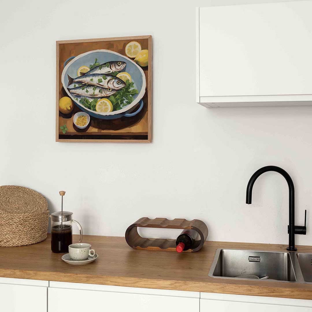 Vis met citroen Poster