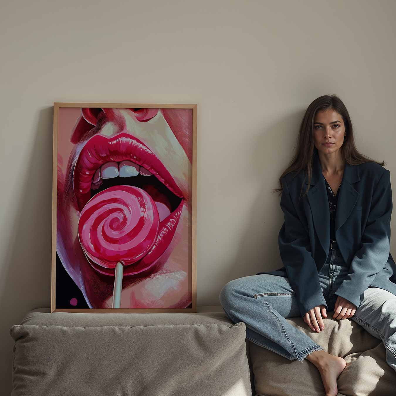 Lollipop Lips Poster II-WallArtistic