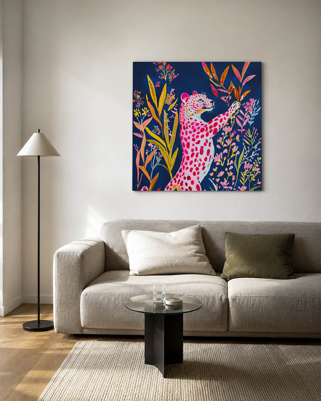 Vrolijke luipaard Kunstwerk