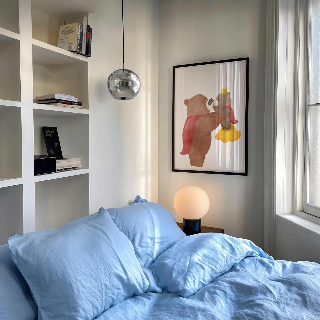 Beer met Welp Poster-WallArtistic