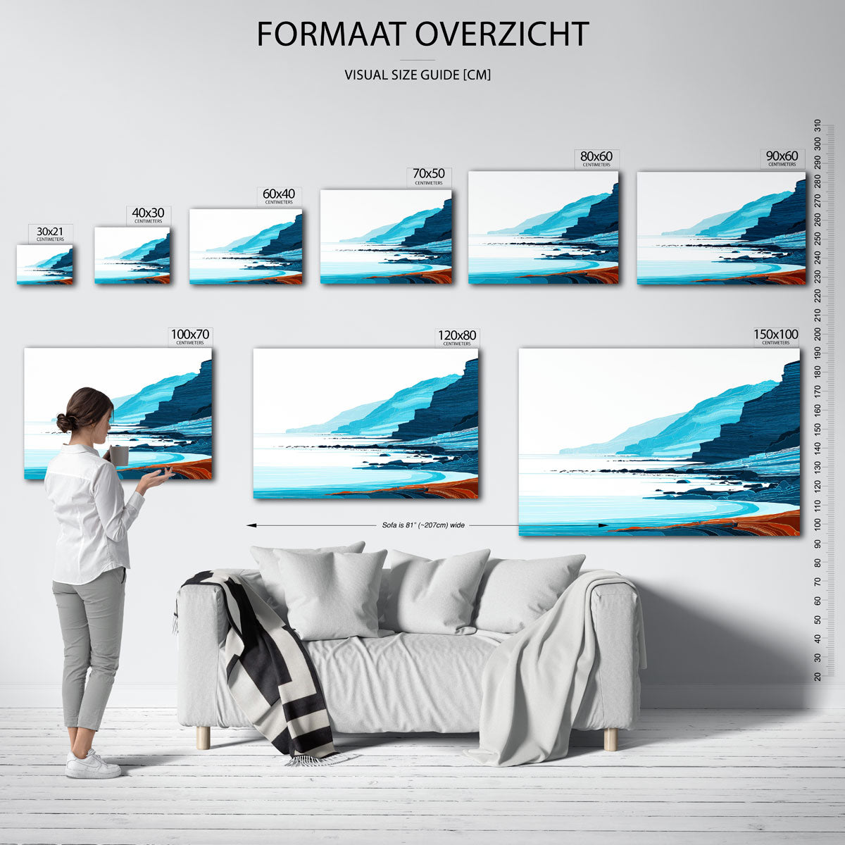 Kustlijn met kliffen Poster