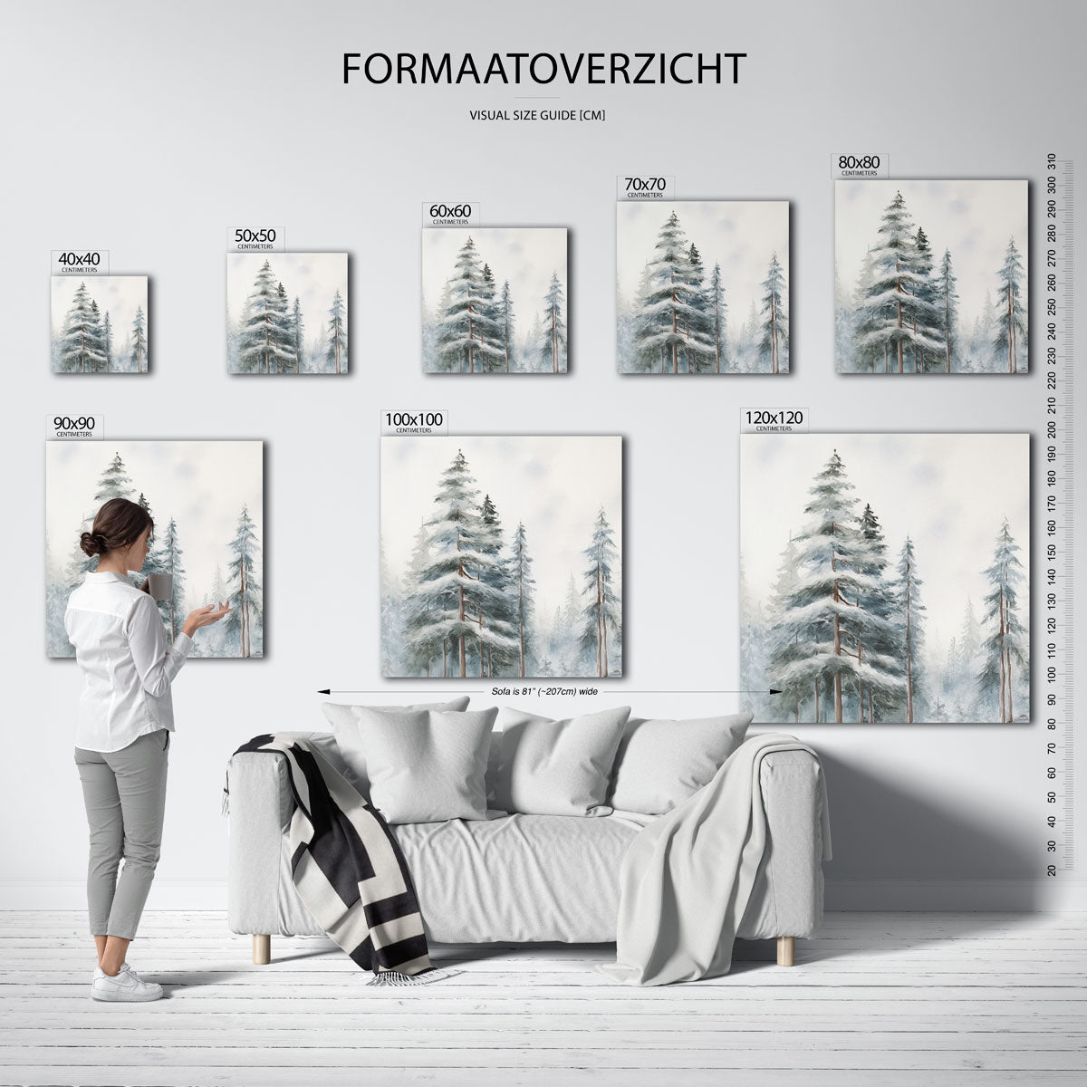 Besneeuwde bomen Poster