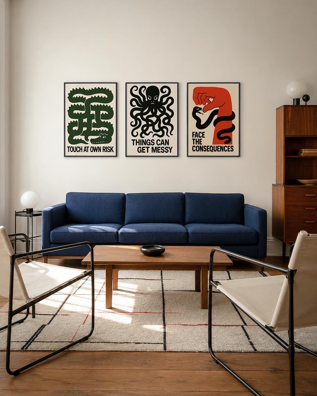 Speelse krokodil Posterset