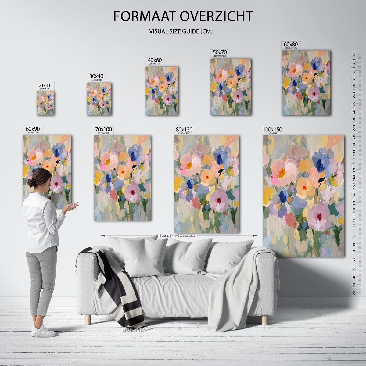 Bloemen in pastel Poster