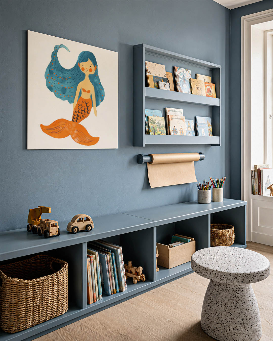 Vrolijke zeemeermin illustratie Kunstwerk