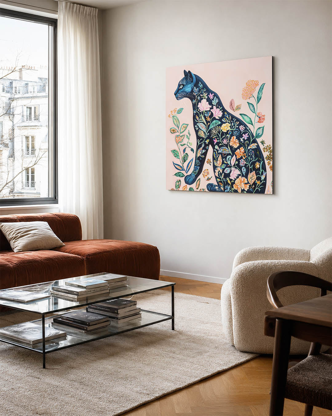 Bloemenkat Kunstwerk