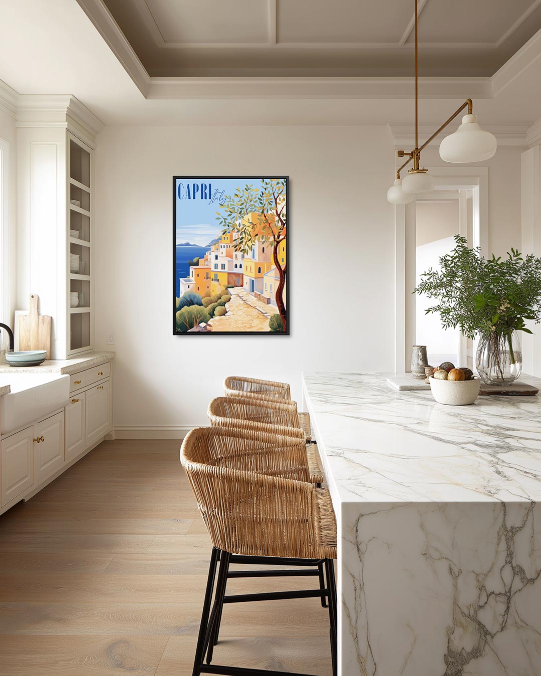 Zonnige kustlijn Kunstwerk