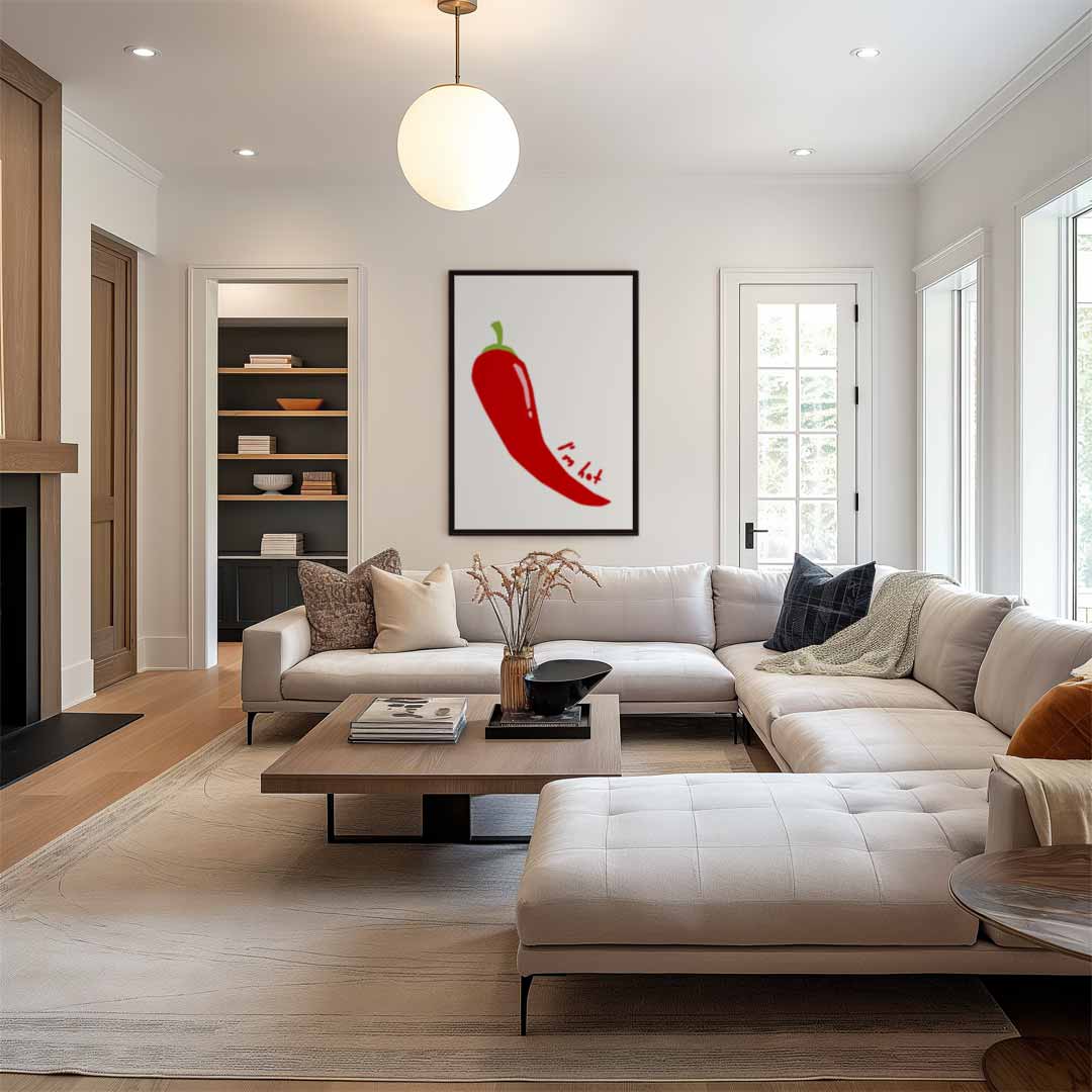 Pittige Paprika Kunstwerk-canvas-dibond-plexiglas-wanddecoratie-WallArtistic
