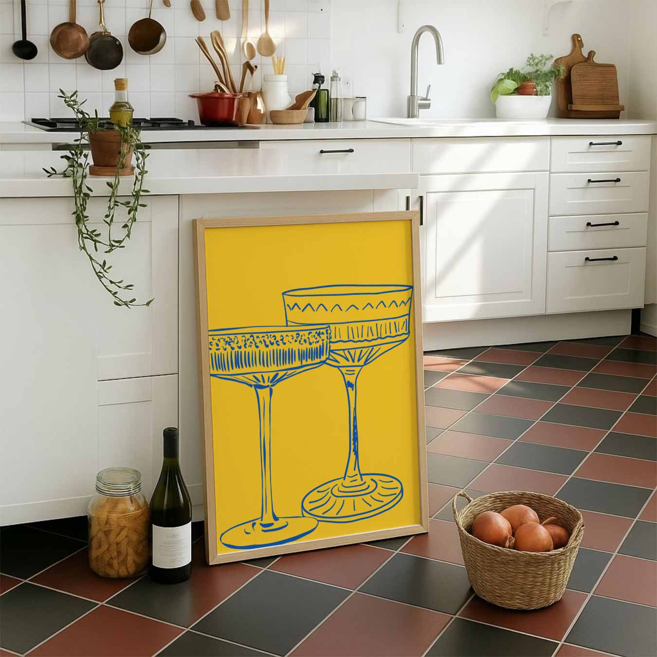 Stijlvolle Cocktailglazen Poster-WallArtistic