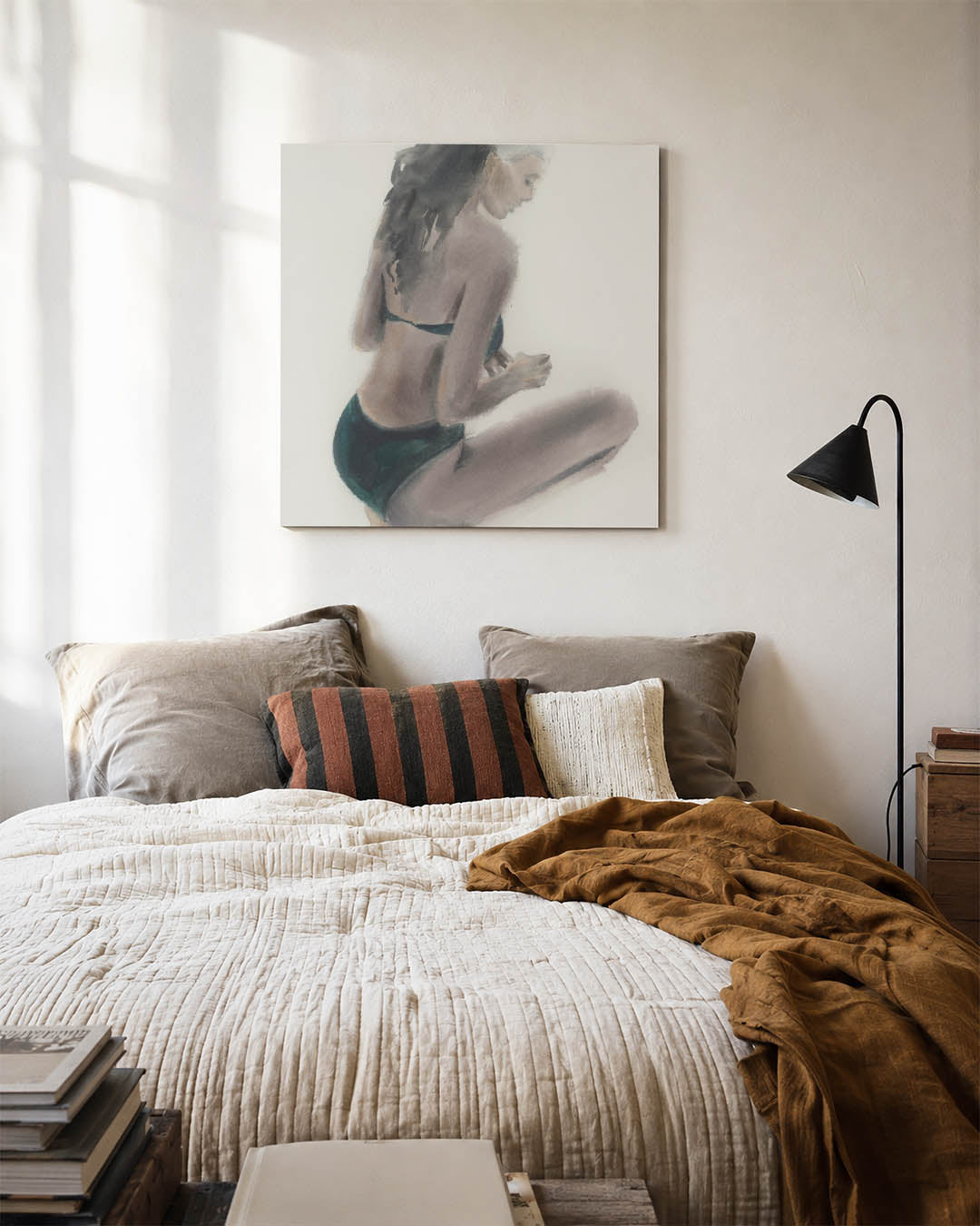 Zittende vrouw studie Kunstwerk