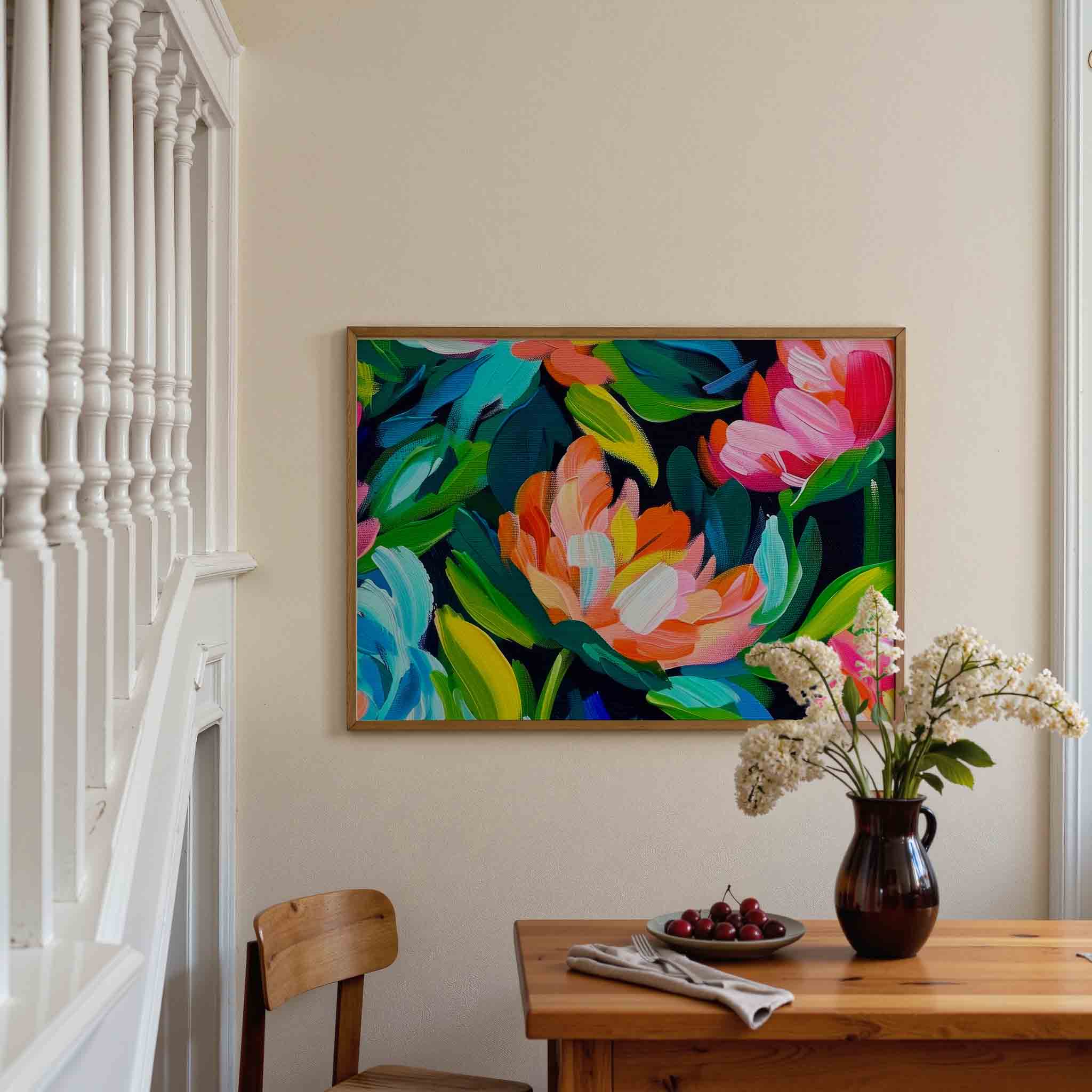 Bloemen en bladeren Poster