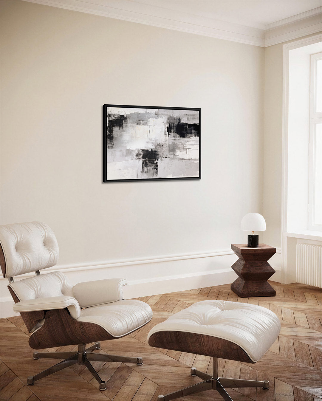 Monochrome compositie Kunstwerk