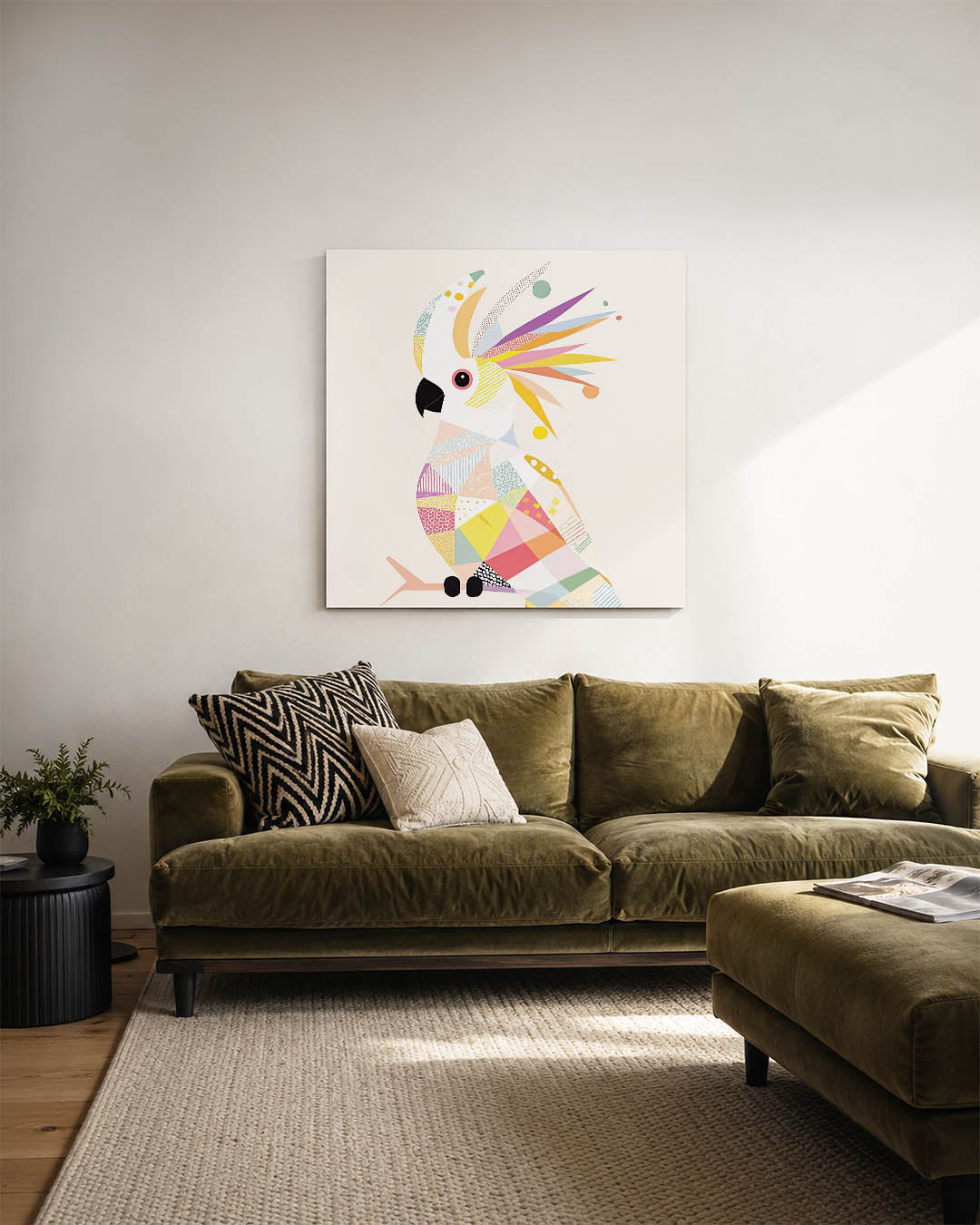 Vrolijke papegaai Kunstwerk