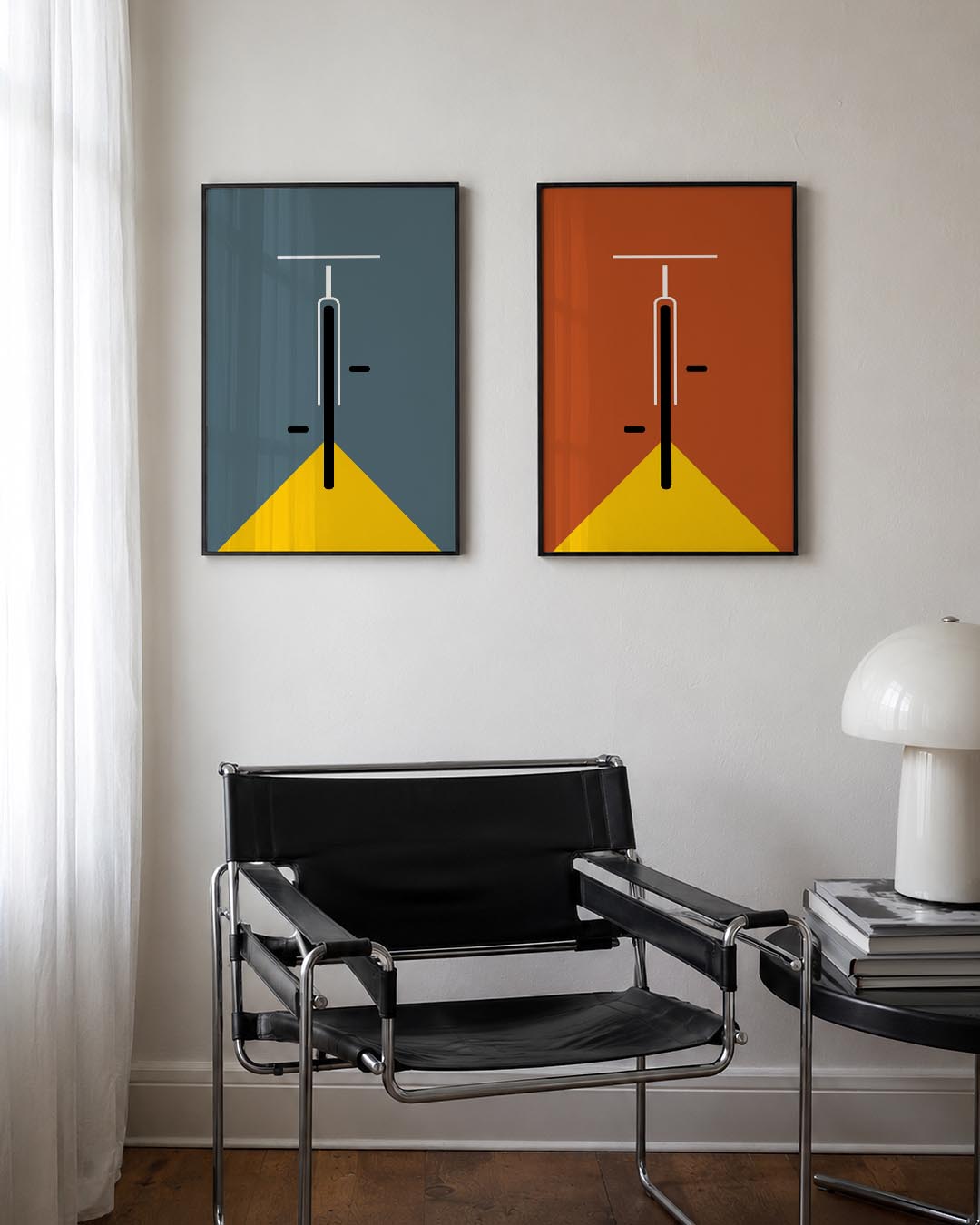 Lijnen en driehoek Posterset