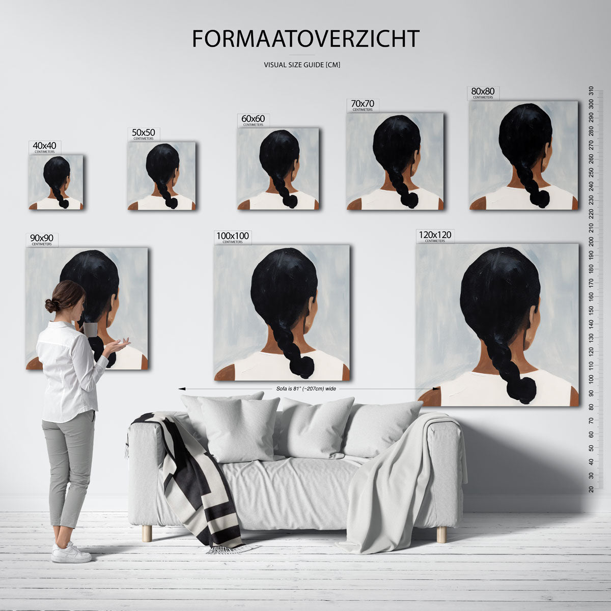 Vrouw met vlecht Poster