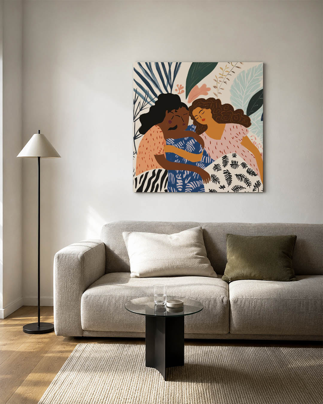 Vriendschap en natuur Kunstwerk