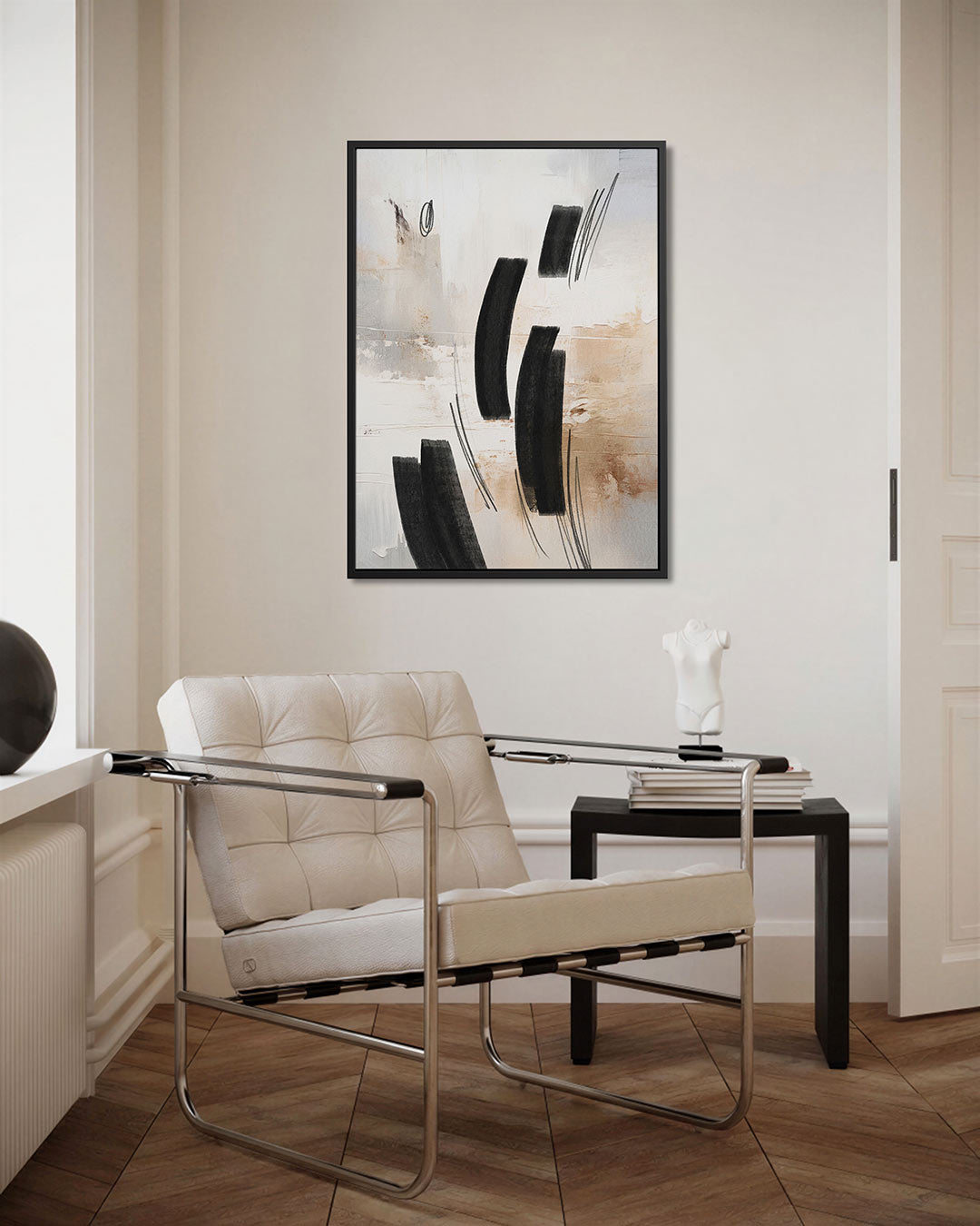 Dynamische lijnen compositie Kunstwerk