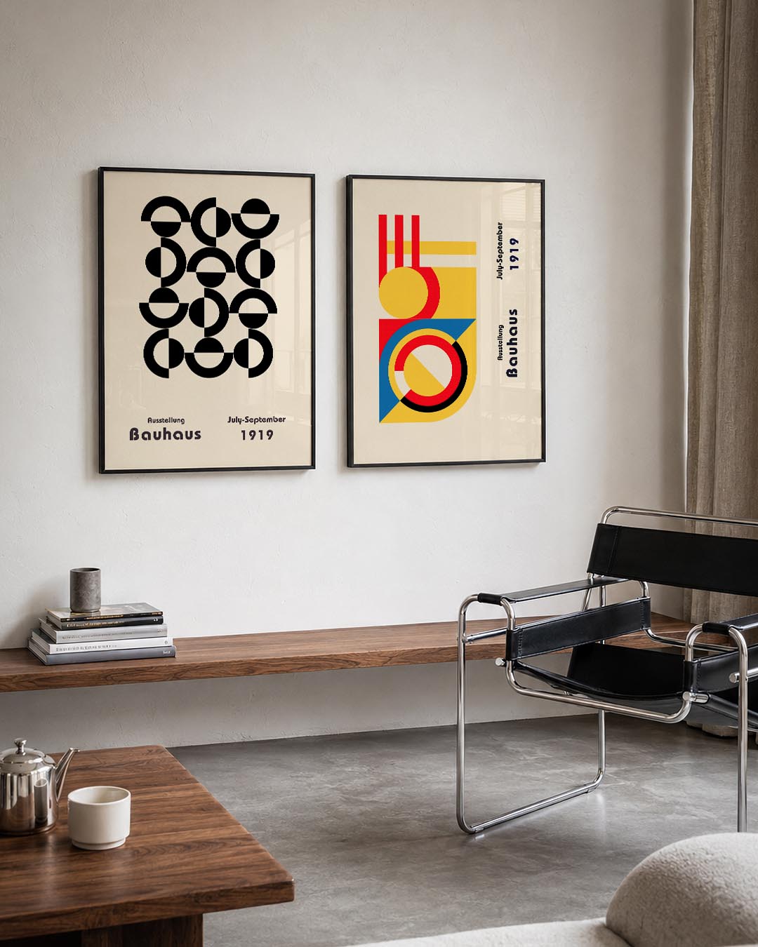Cirkelpatroon en vlakken Posterset