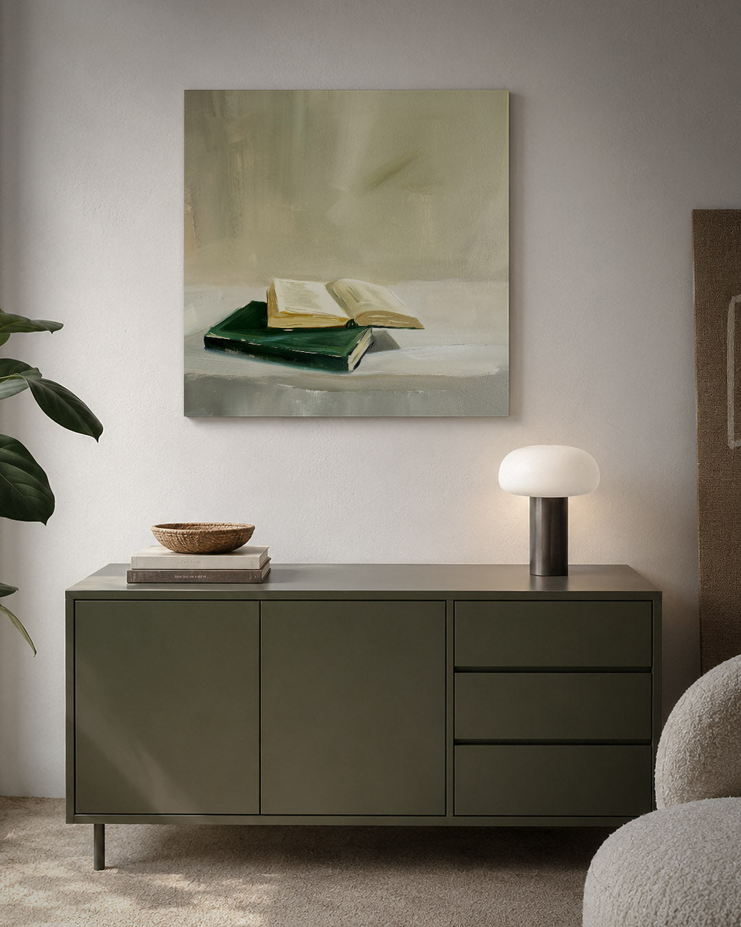 Boeken op tafel Kunstwerk