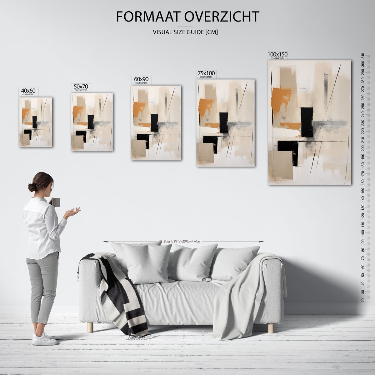 Geometrische lijnen Kunstwerk