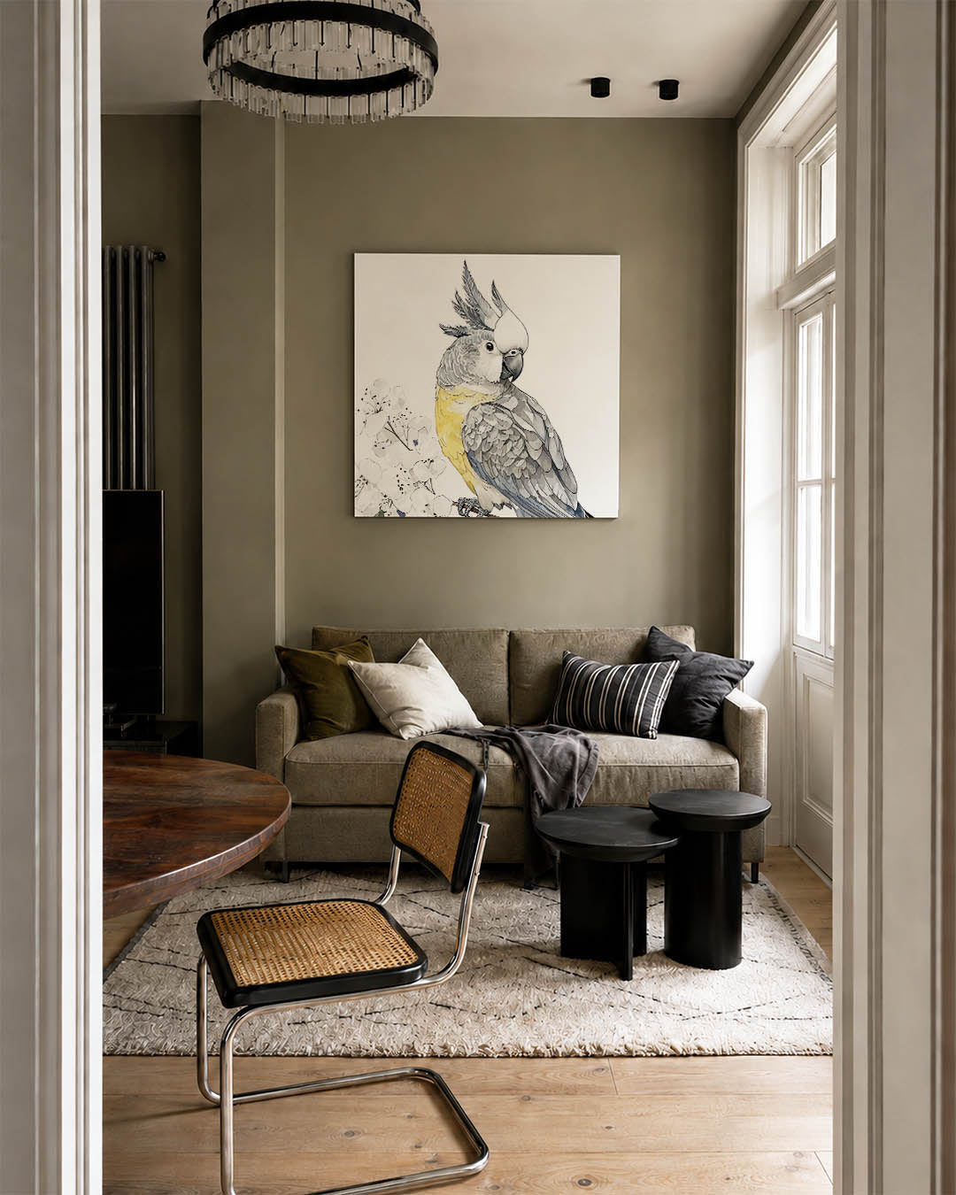 Vogels en bloemen Kunstwerk