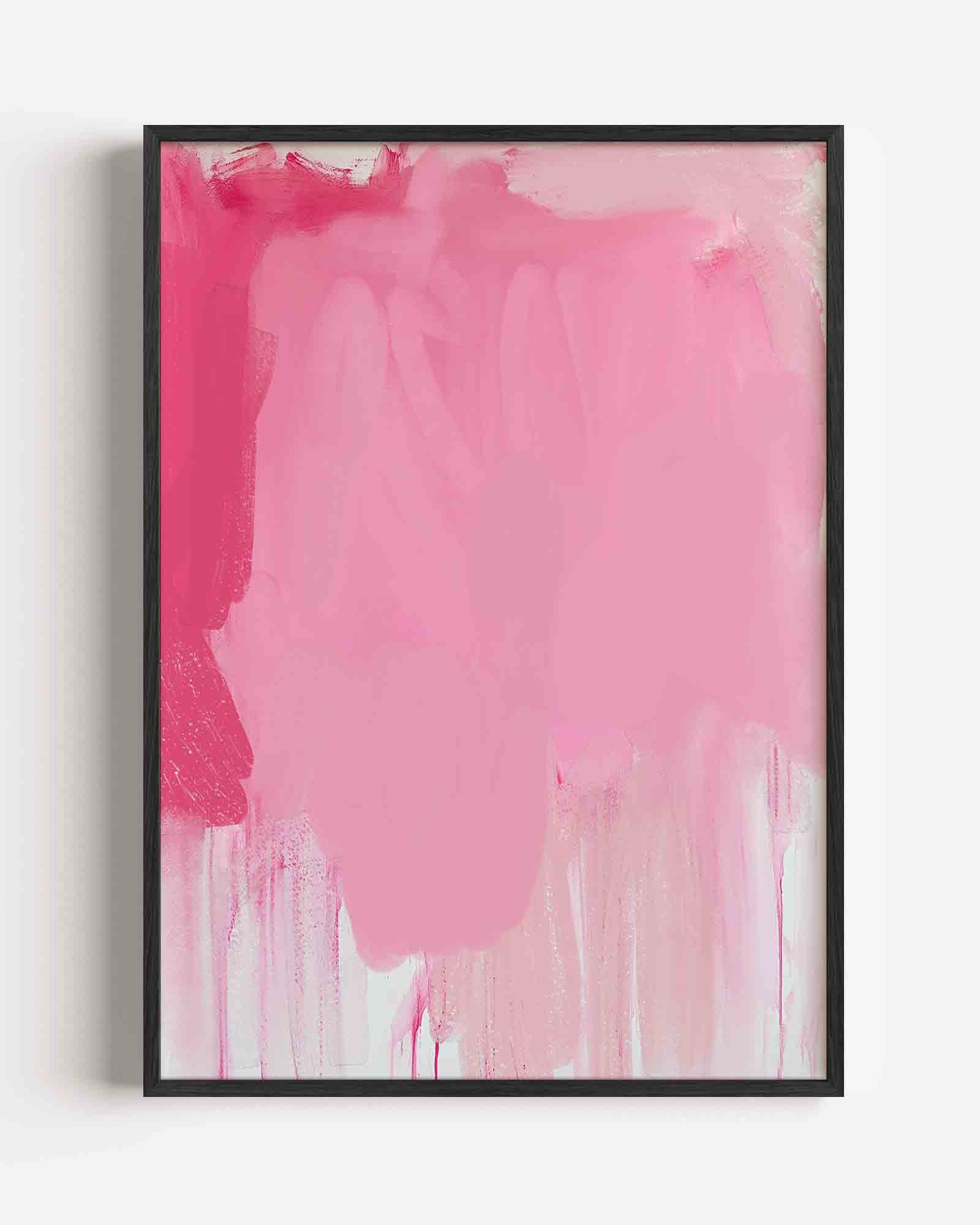 Roze abstracte vormen Poster