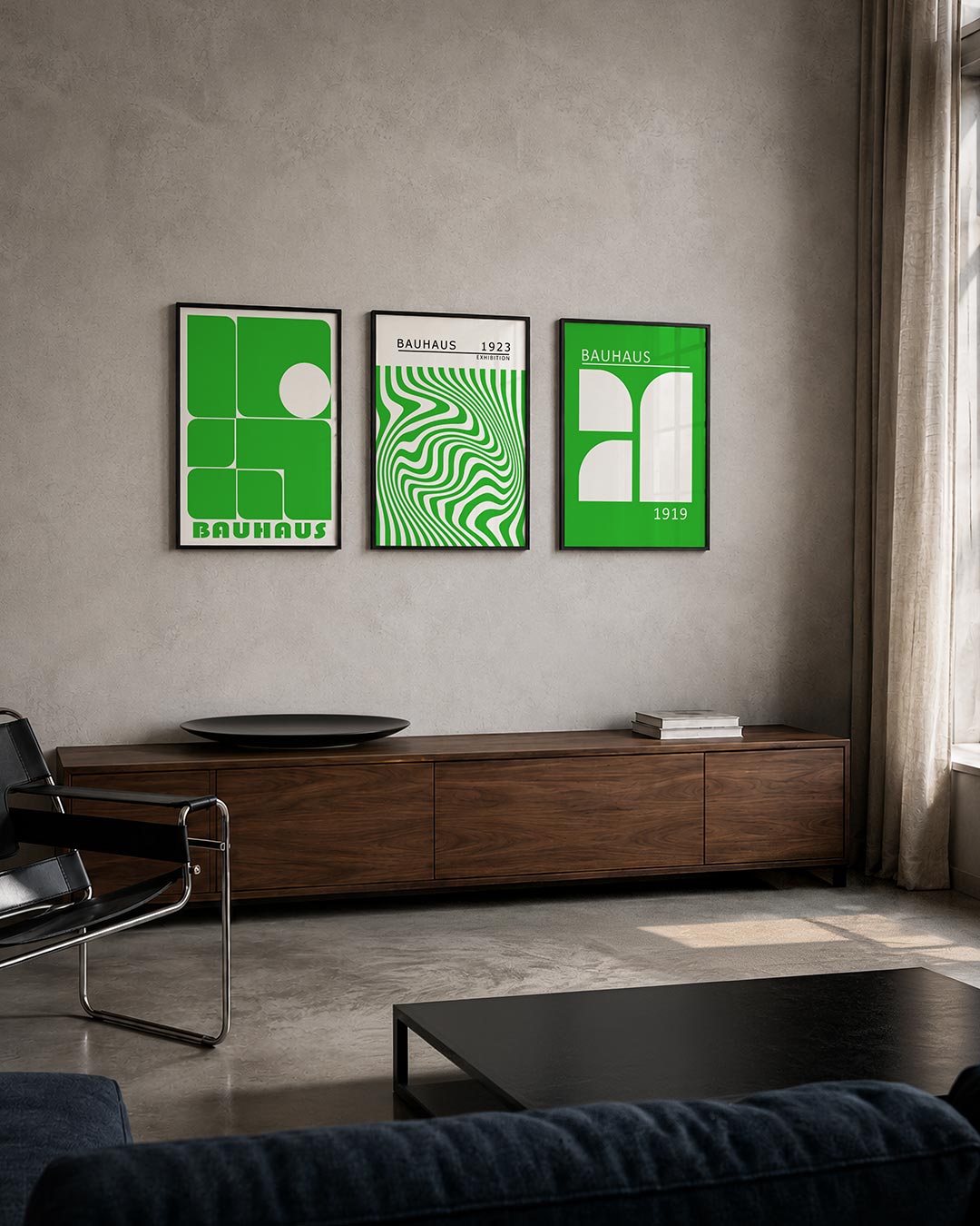 Groene vormenbalans Posterset