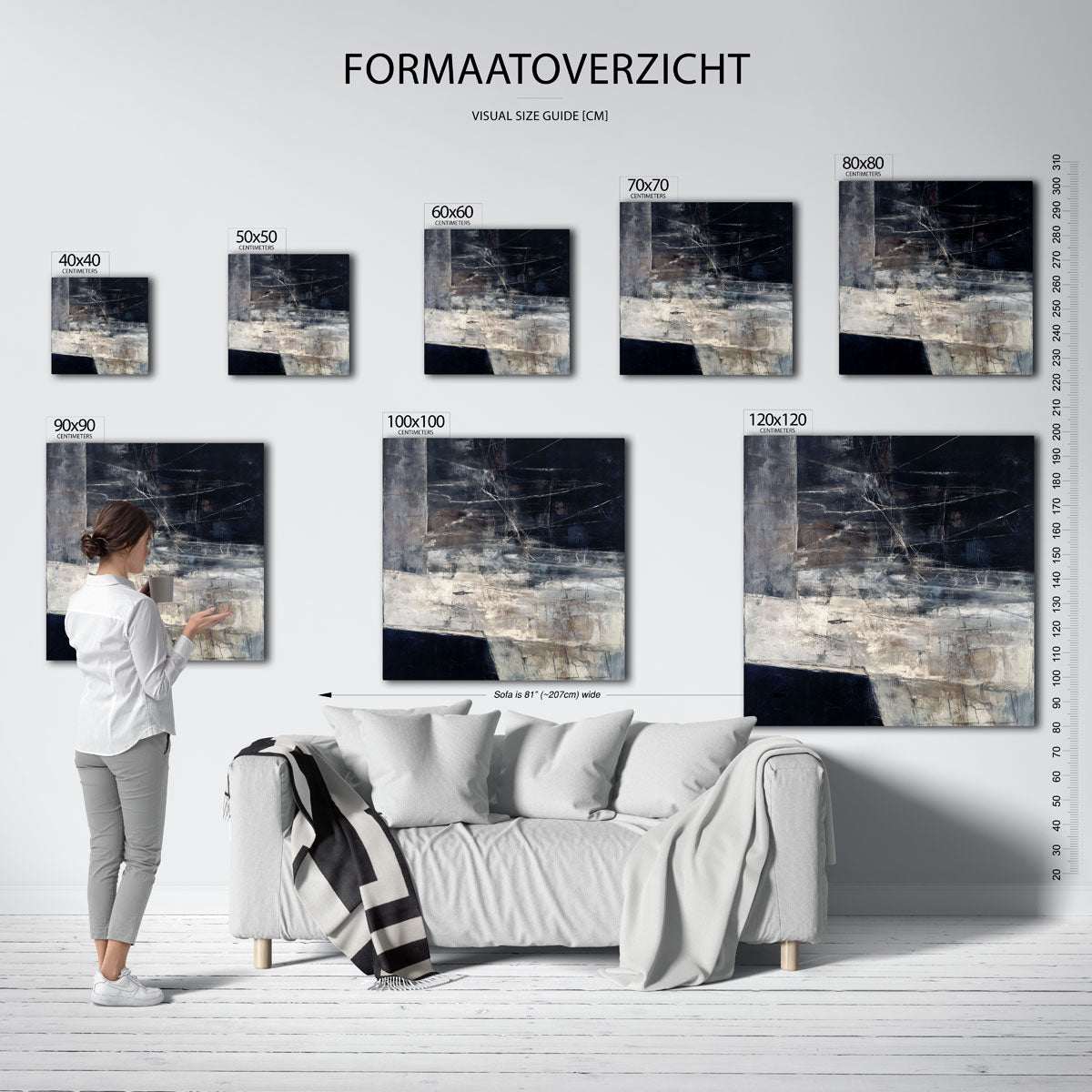 Abstracte lijnen en vlakken Poster