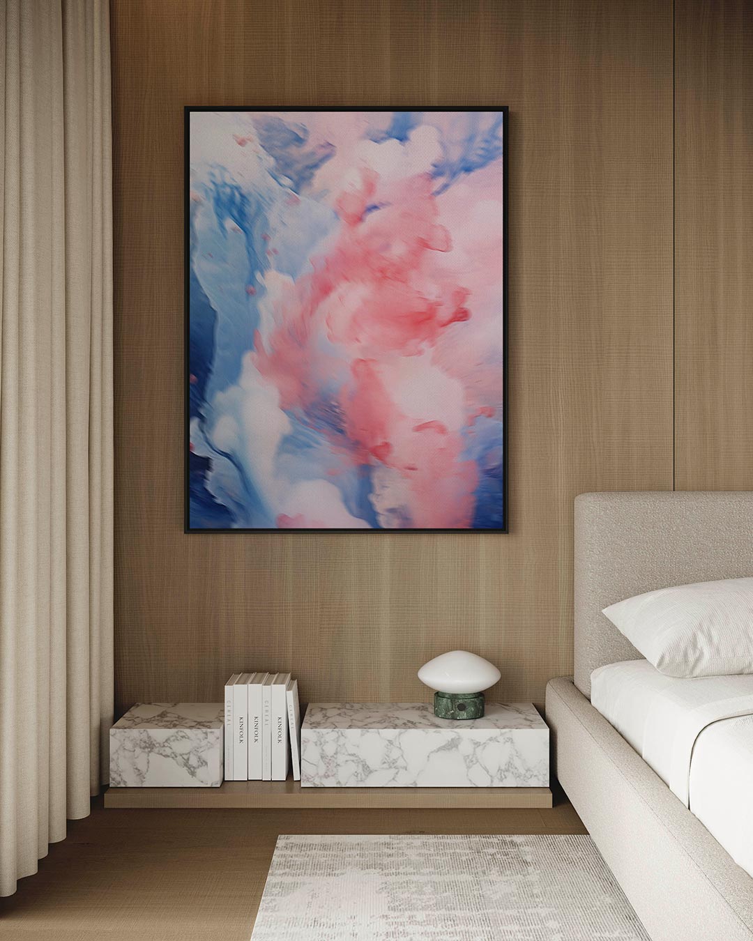 Vloeiende kleurencompositie Kunstwerk