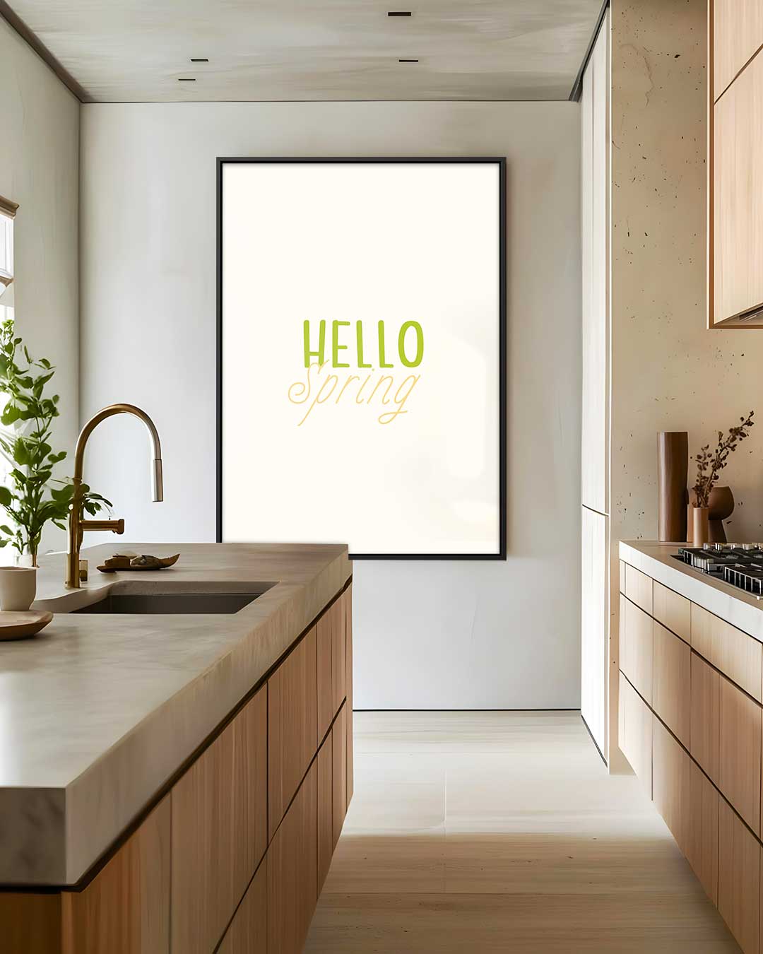 Hello Spring Poster Kunstwerk-canvas-dibond-plexiglas-wanddecoratie-WallArtistic