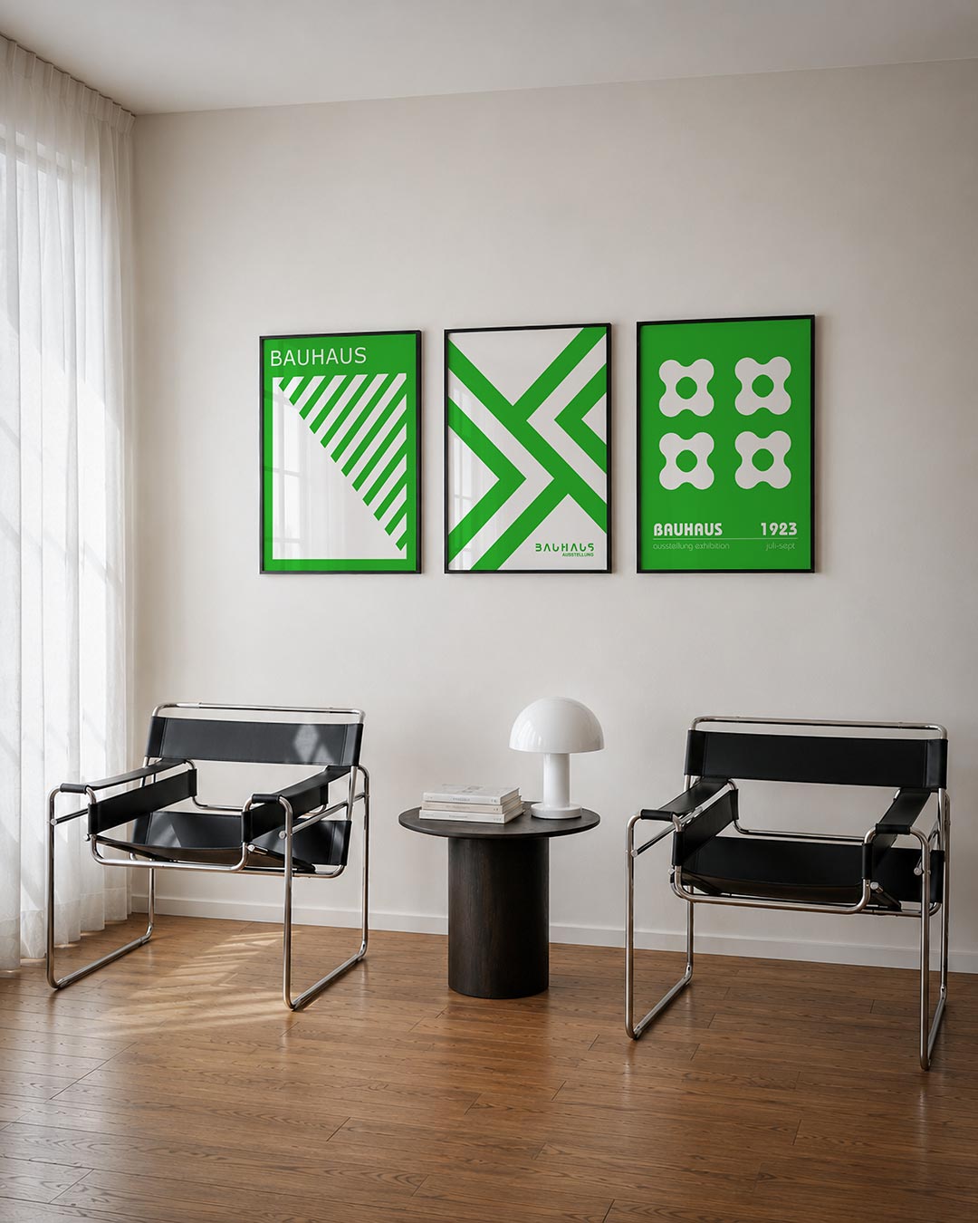 Groene lijnendans Posterset