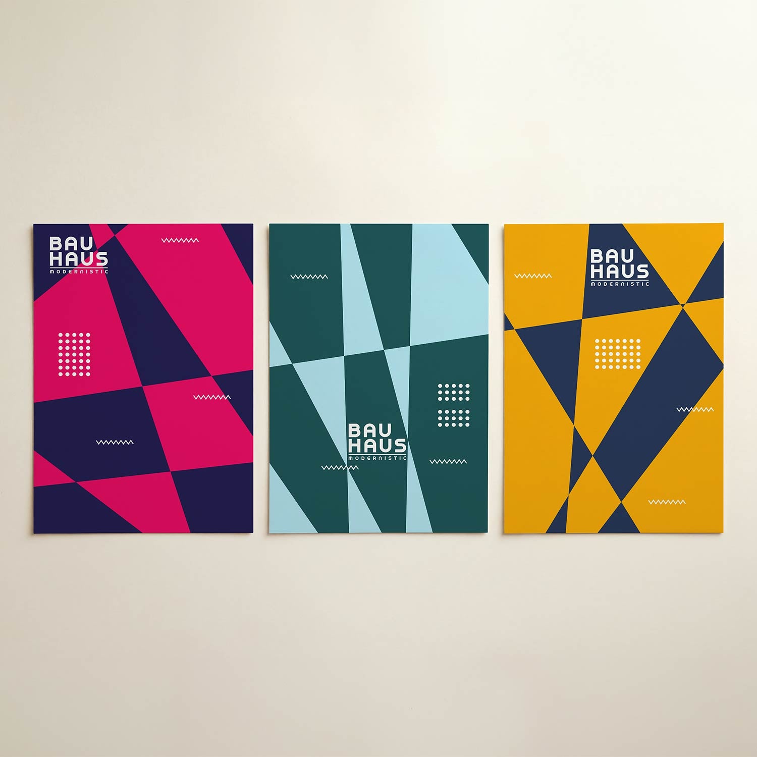 Kleurrijke vlakken Posterset